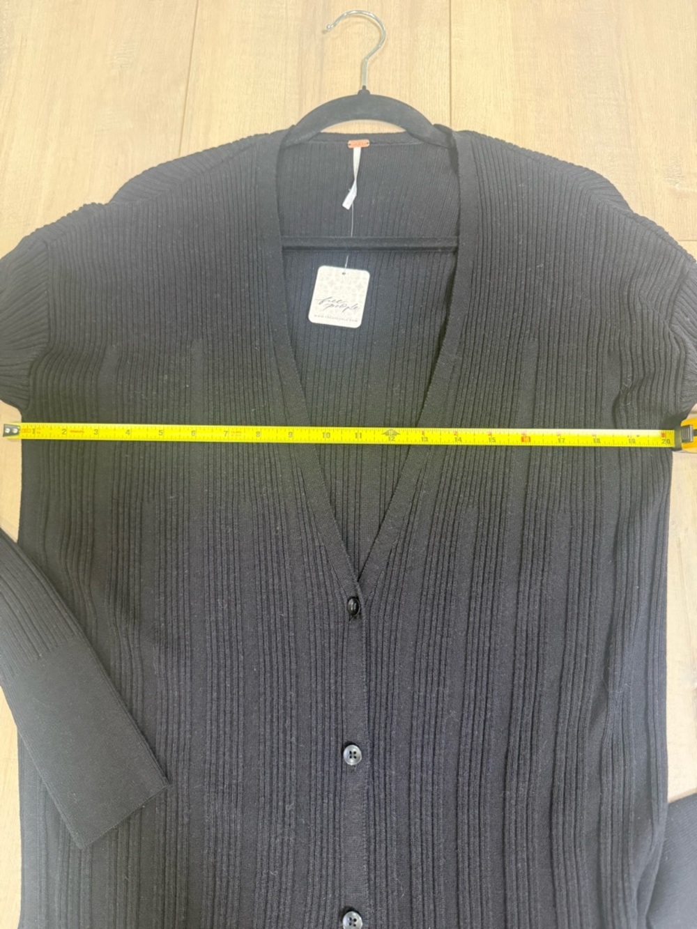Free People Black Longline Button-Front Cardigan - Picture 4 of 7
